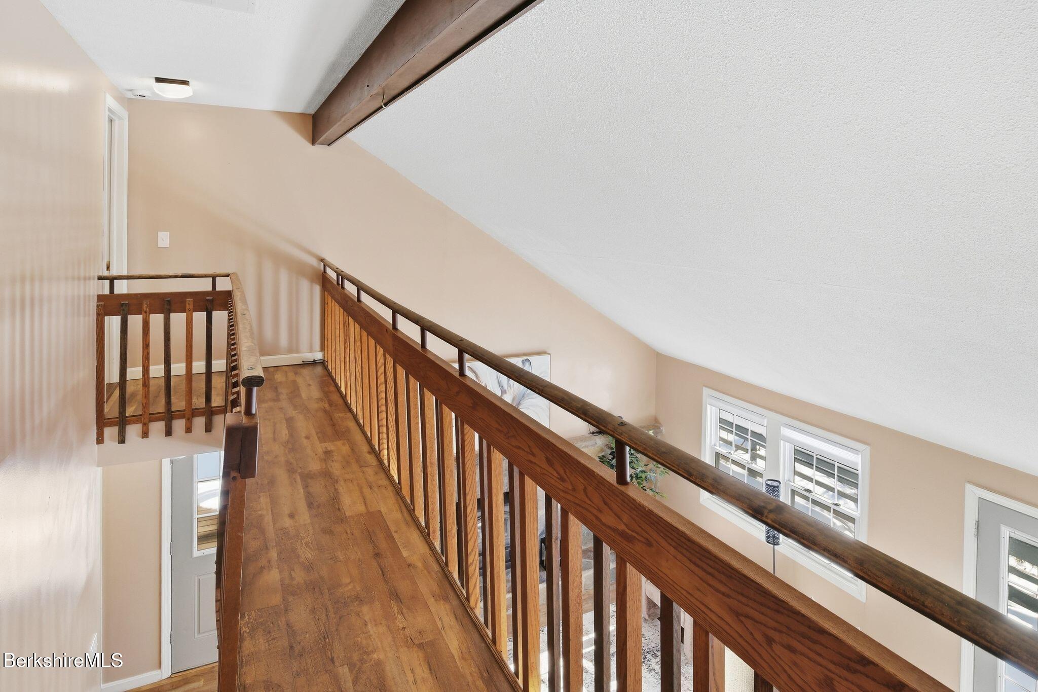 30 Gore Road Blandford, MA 01008 - Photo 31 of 61 a view of staircase with wooden floor and white walls