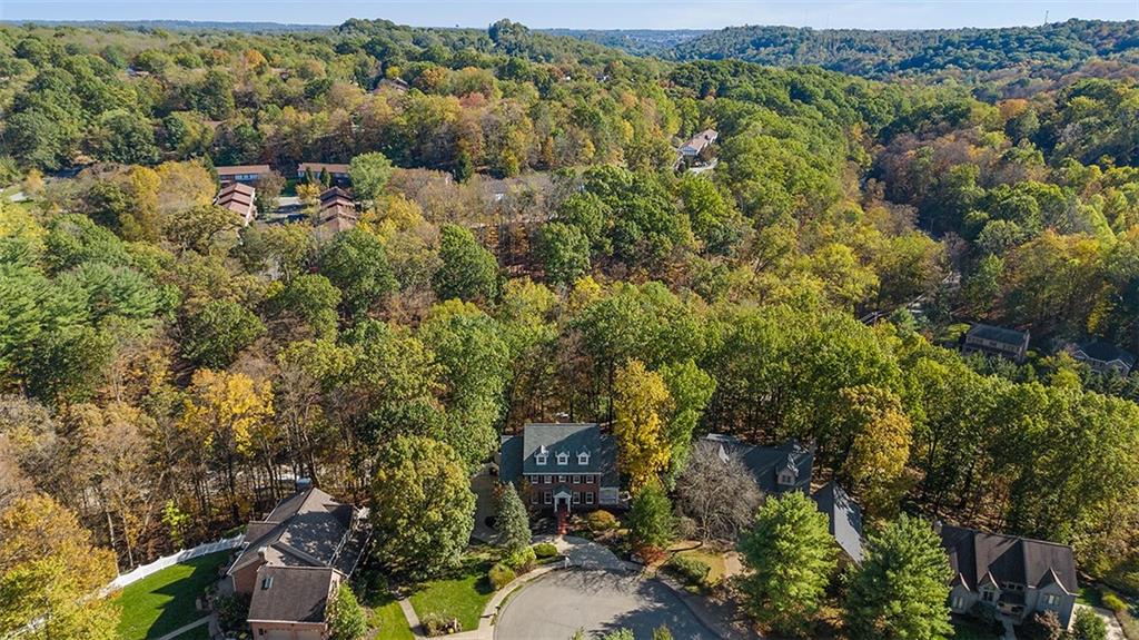 409 Bryn Court Pittsburgh, PA 15237 - Photo 48 of 50 an aerial view of residential house with outdoor space and trees all around