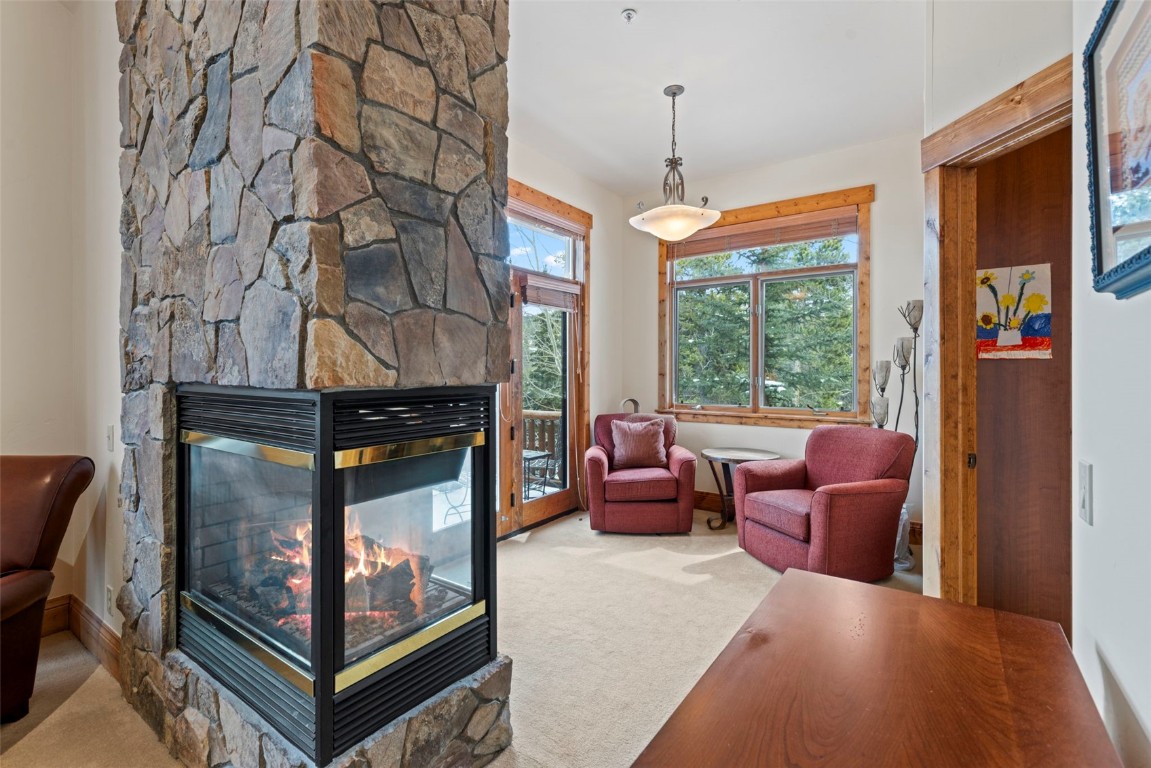 378 Juniata Circle Breckenridge, CO 80424 - Photo 21 of 40 Gas Fireplace & Sitting Area
