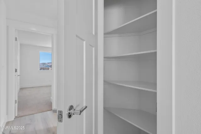 a view of a walk in closet