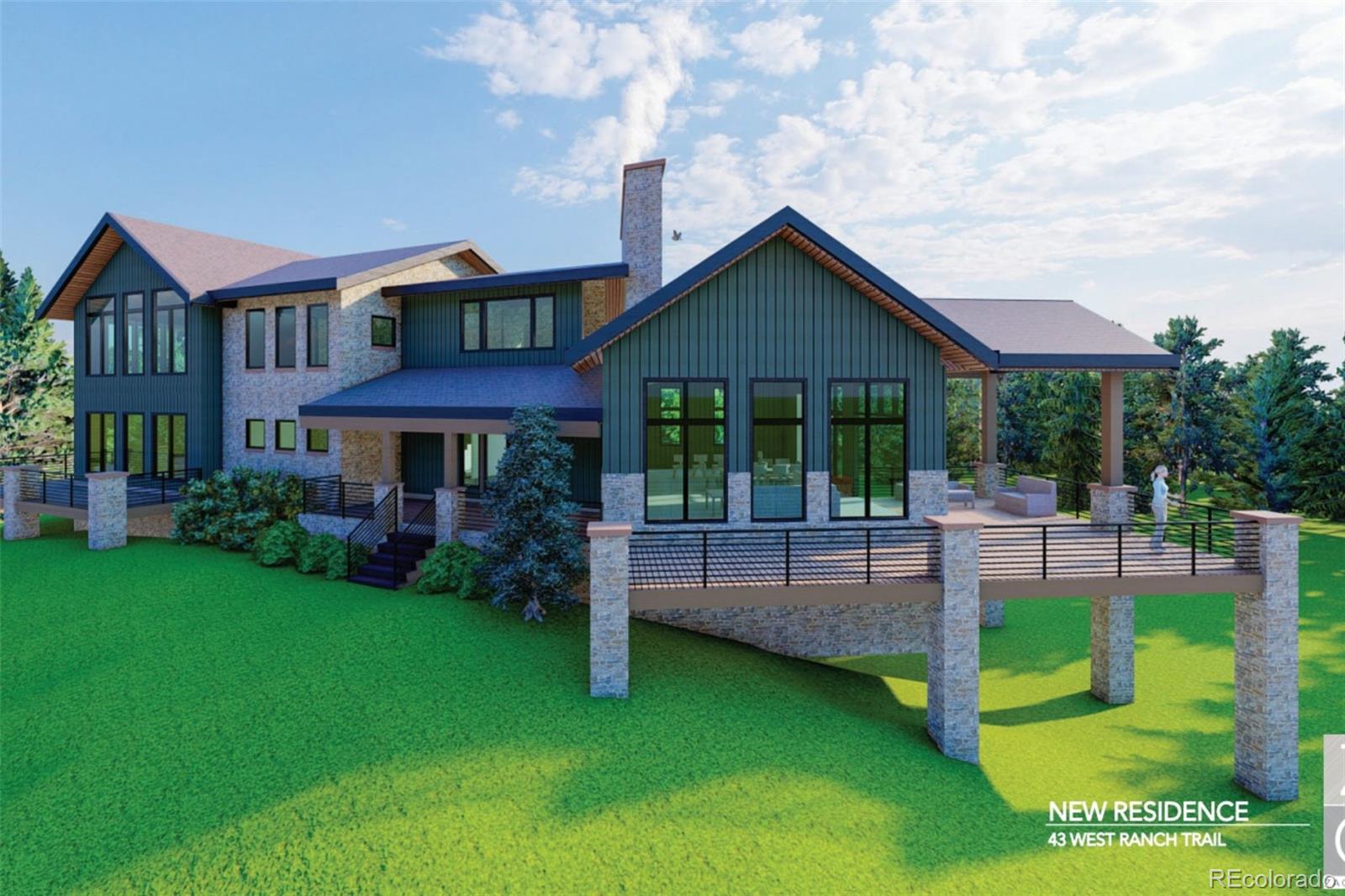 43 West Ranch Trail Morrison, CO 80465 - Photo 1 of 18 a view of an house with backyard and porch