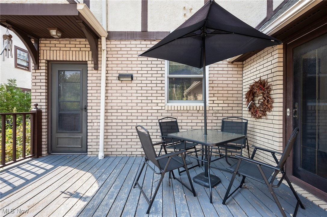 View of wooden deck