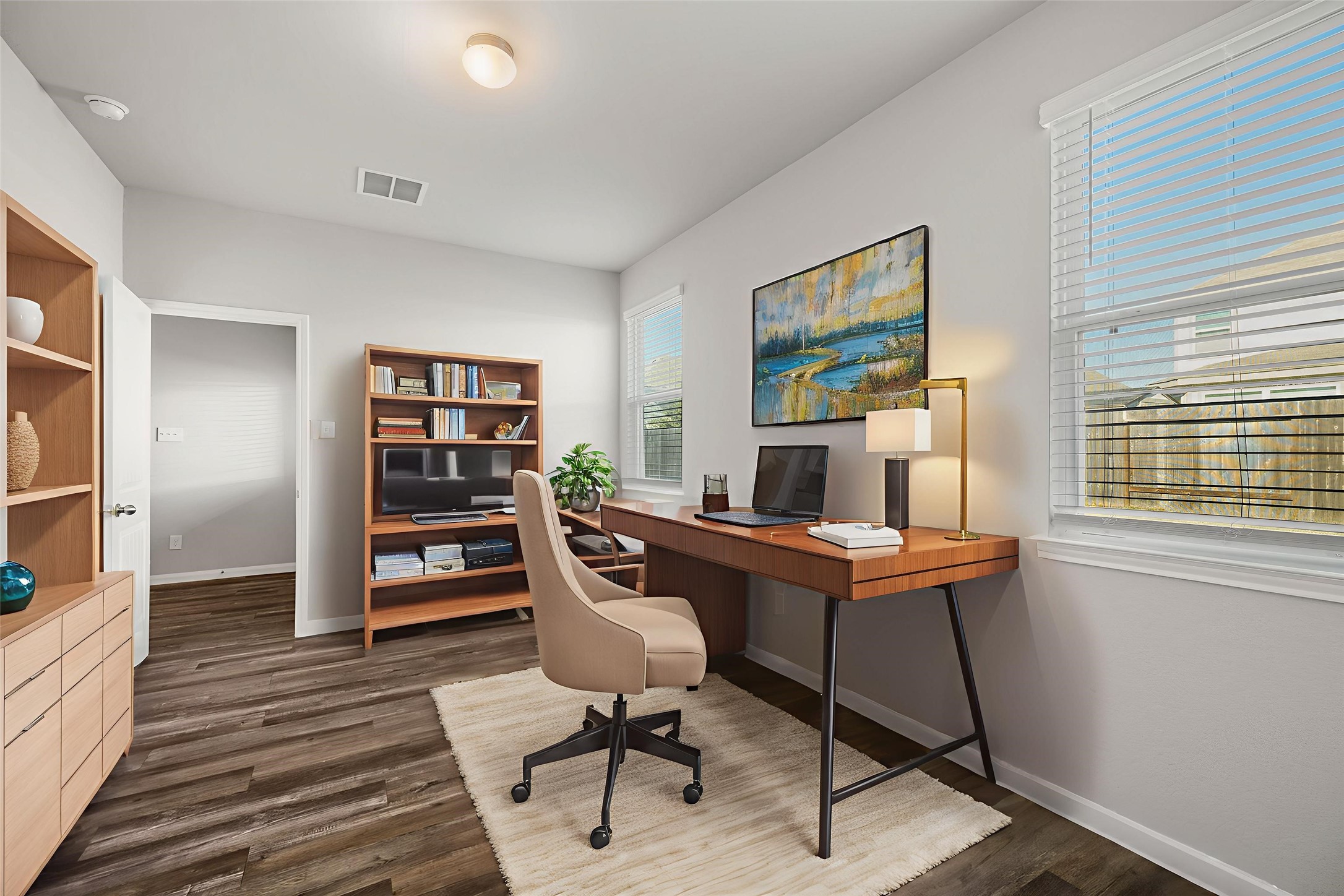 3571 Cannon Drive Conroe, TX 77301 - Photo 10 of 39 Another view of the FIRST LEVEL bedroom that can serve as an office! *Virtually staged*