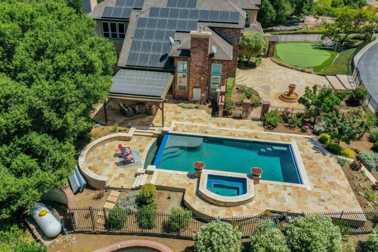 2390 Rockwood Ranch Road Morgan Hill, CA 95037 - Photo 78 of 92 an aerial view of a house with outdoor space