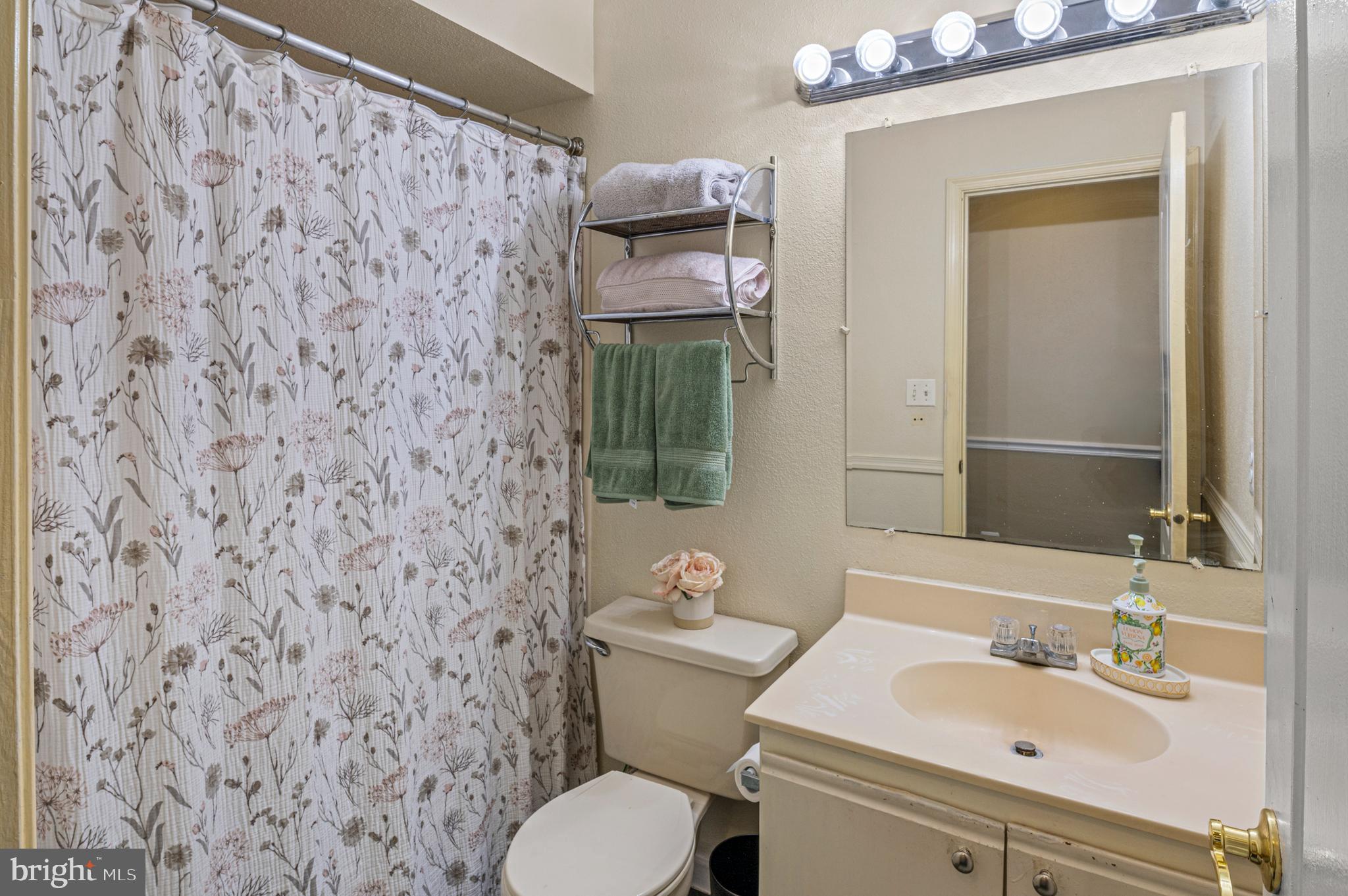 8559 Falls Run Road, Unit L Ellicott City, MD 21043 - Photo 21 of 28 a bathroom with a sink and a mirror