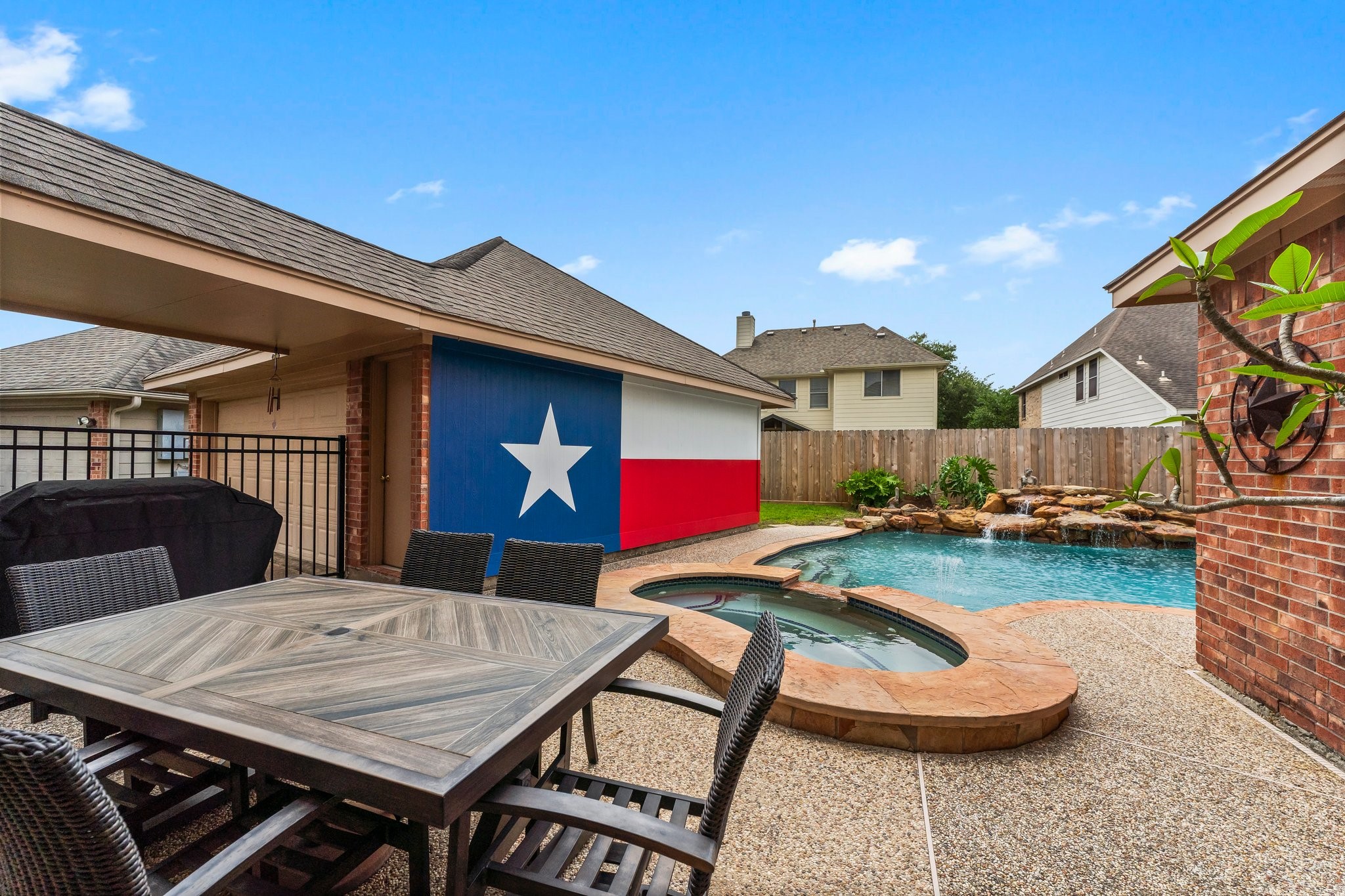 4210 Rainfall Drive Pasadena, TX 77505 - Photo 40 of 46 a view of house with backyard porch and furniture