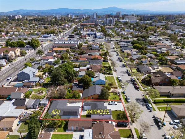 an aerial view of a city