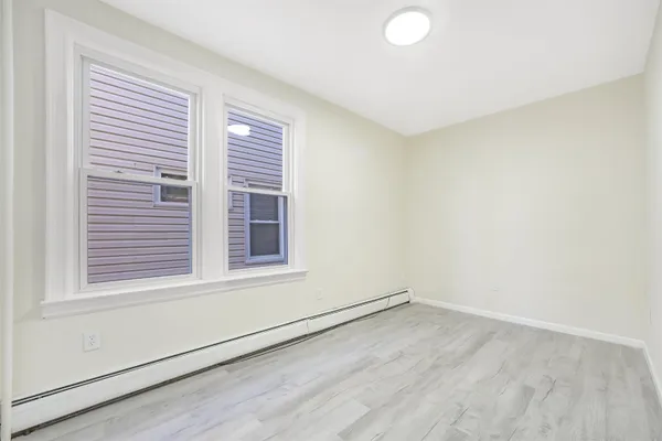an empty room with a window