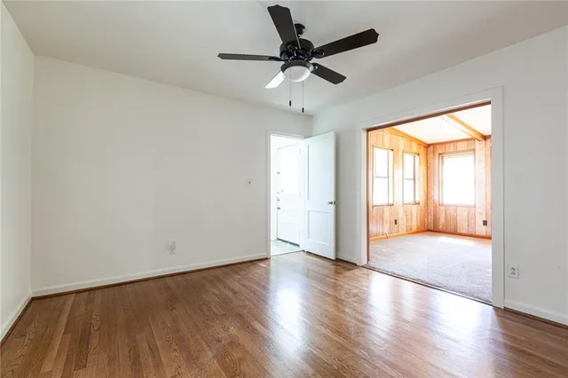a view of an empty room and window