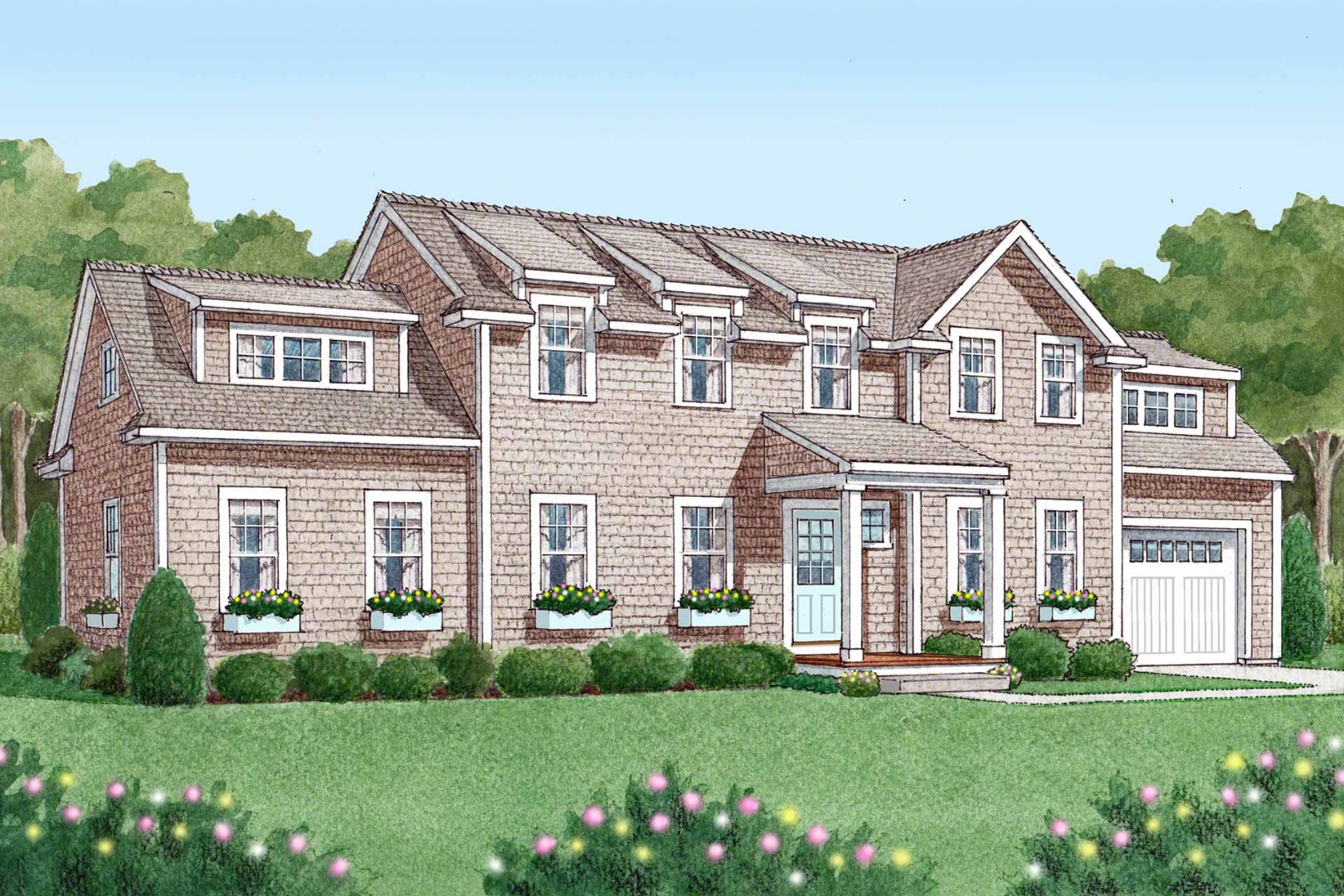 2 Southridge Lane Edgartown, MA 02539 - Photo 1 of 6 a front view of a house with a yard