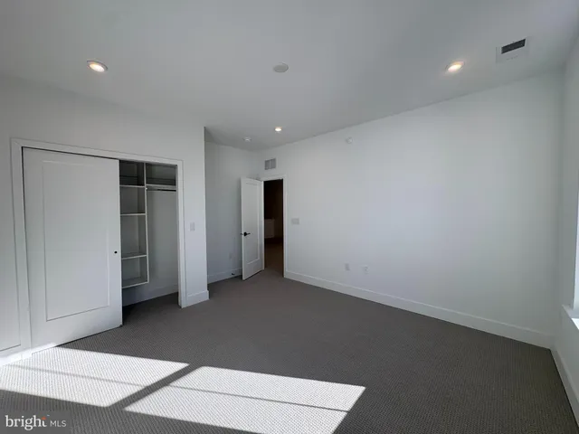 a room that has a mirror in it