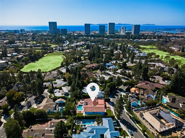 an aerial view of a city
