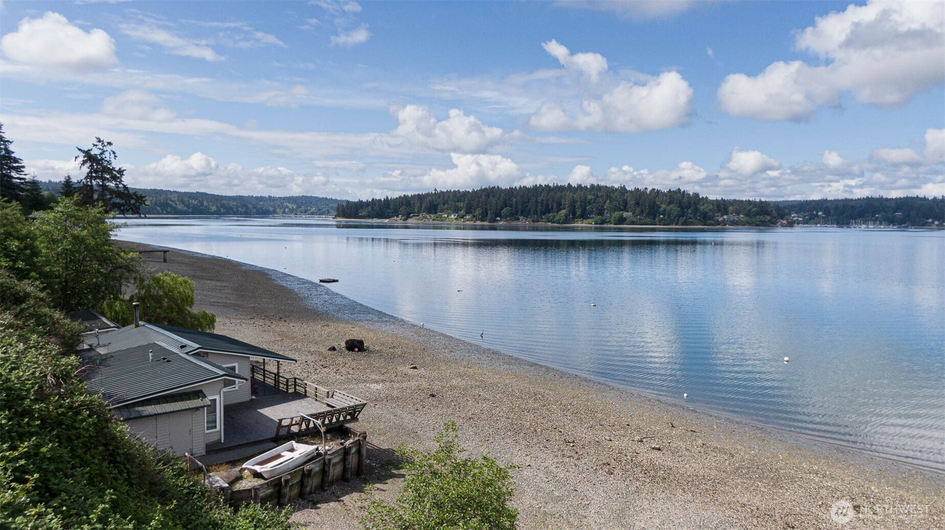22617 Kingsbury Road Southwest Vashon, WA 98070 - Photo 6 of 29 an aerial view of a house with a lake