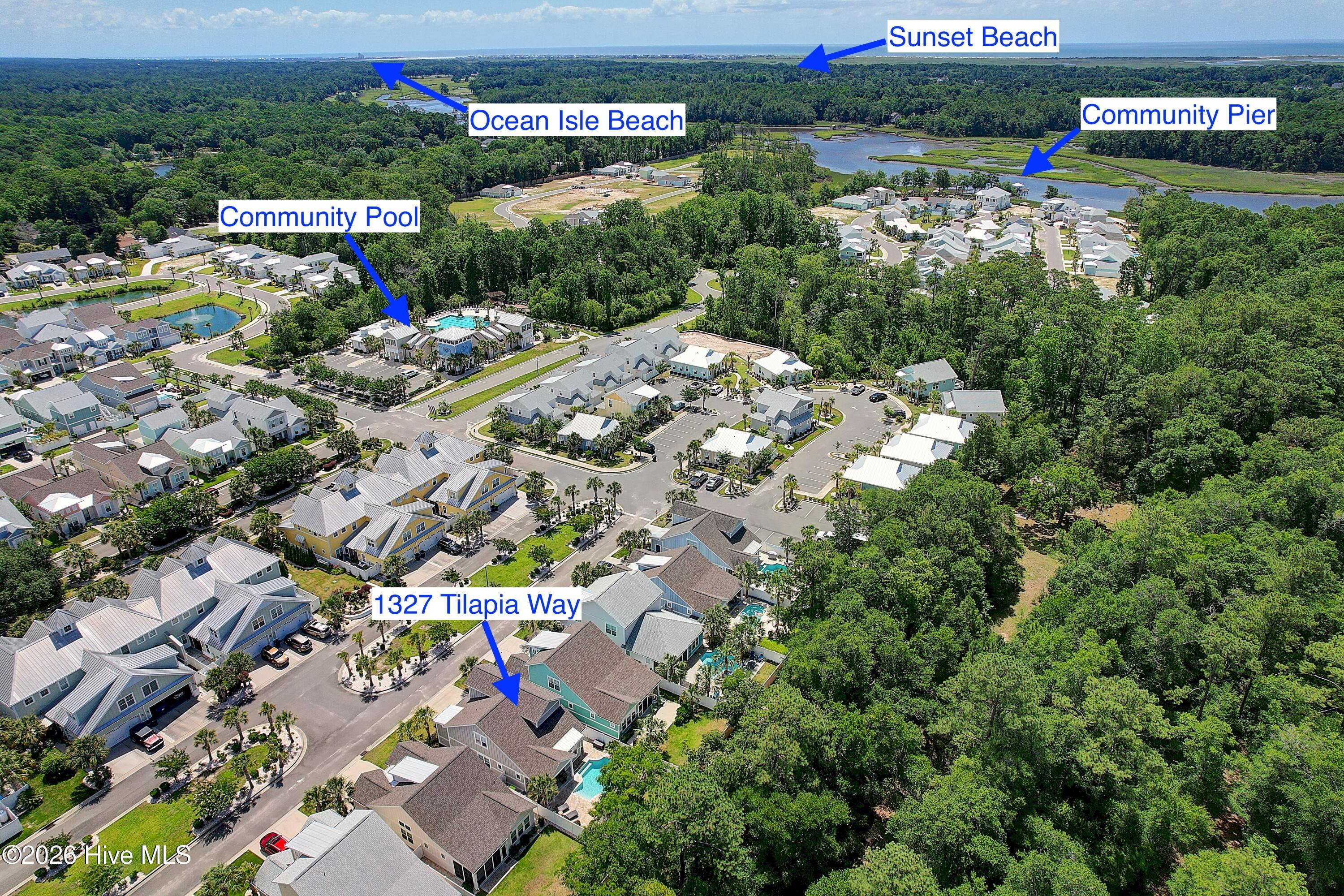 1327 Tilapia Way Calabash, NC 28467 - Photo 49 of 91 Aerial location