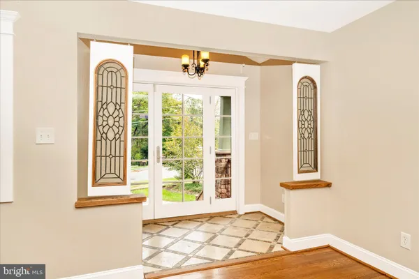 a front view of a house with a front door