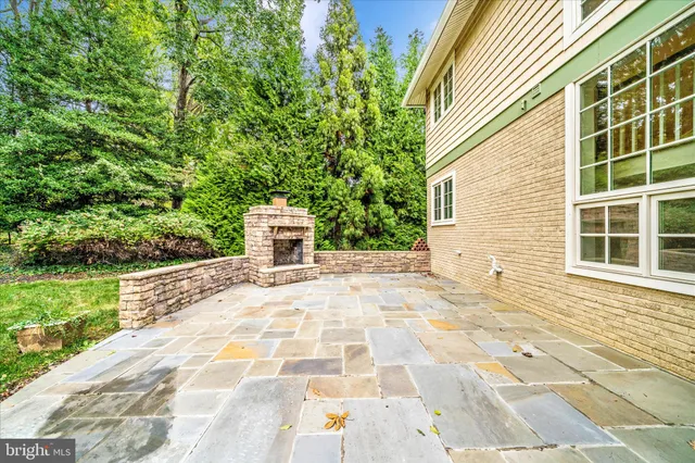 a view of hallway with a large window