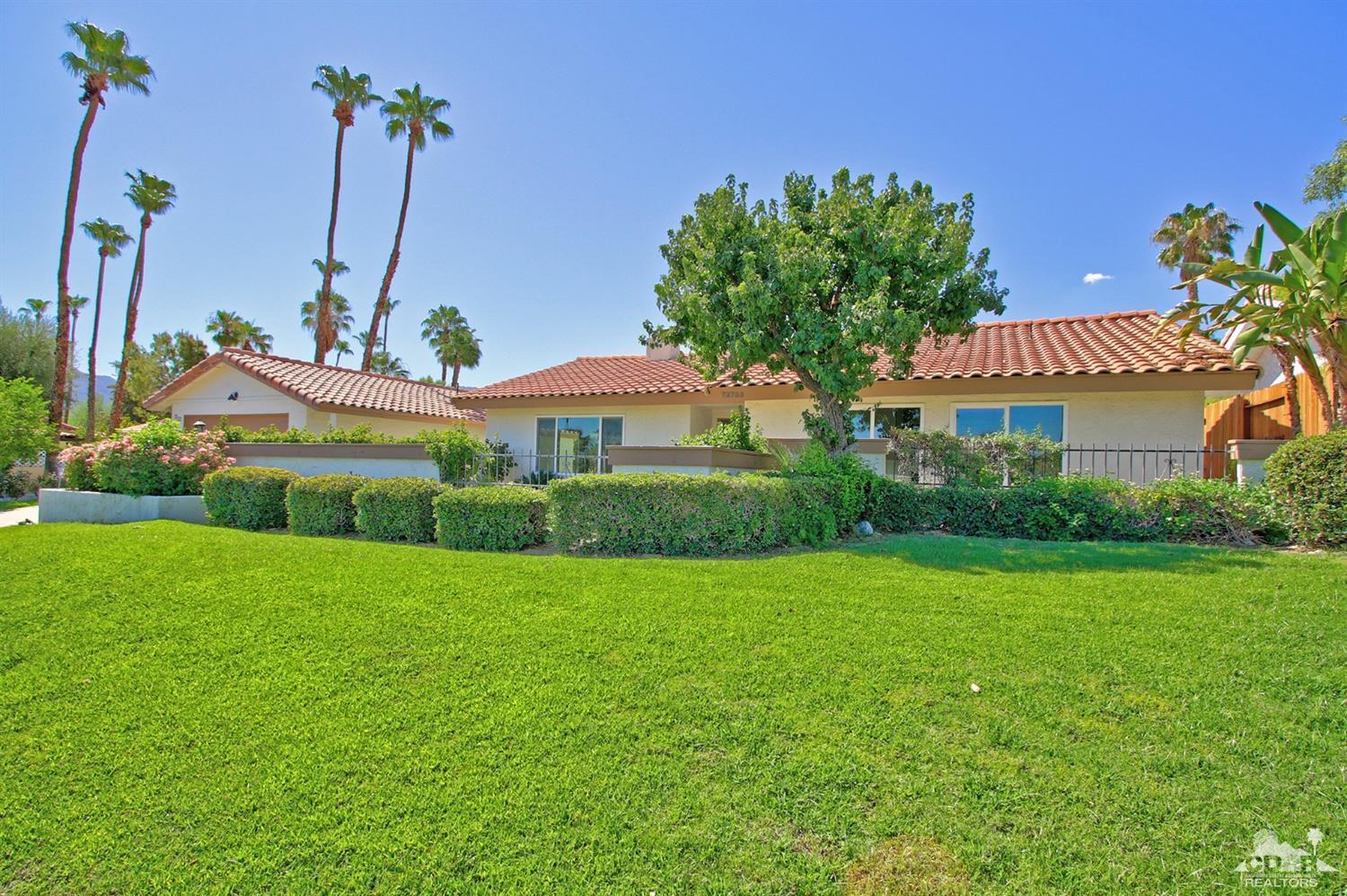 73733 Haystack Road Palm Desert, CA 92260 - Photo 2 of 36 a front view of a house with garden