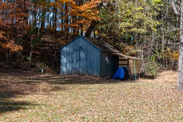a view of wooden fence
