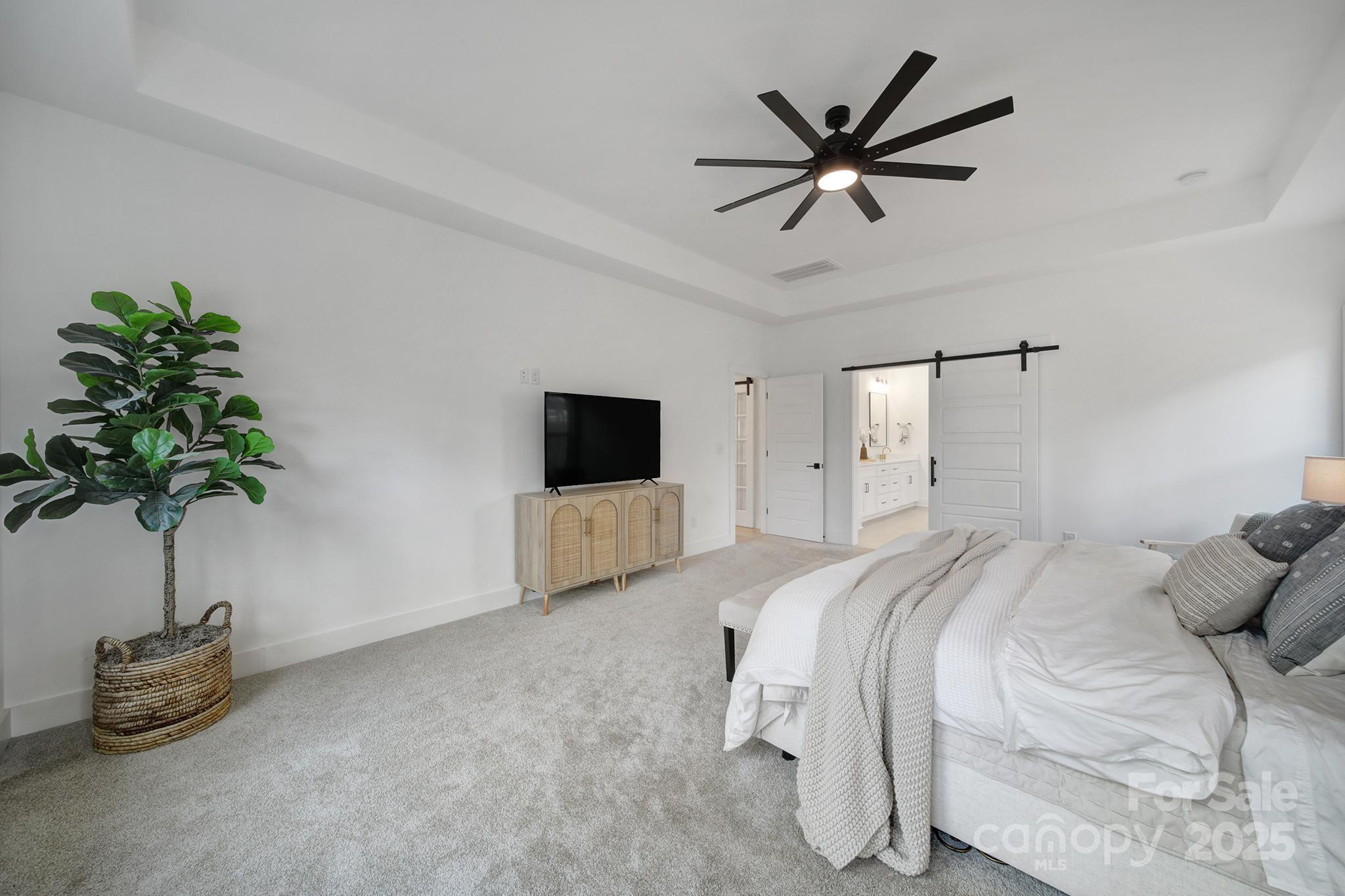 856 Bellegray Road Clover, SC 29710 - Photo 19 of 48 a bed room with a bed and a potted plant
