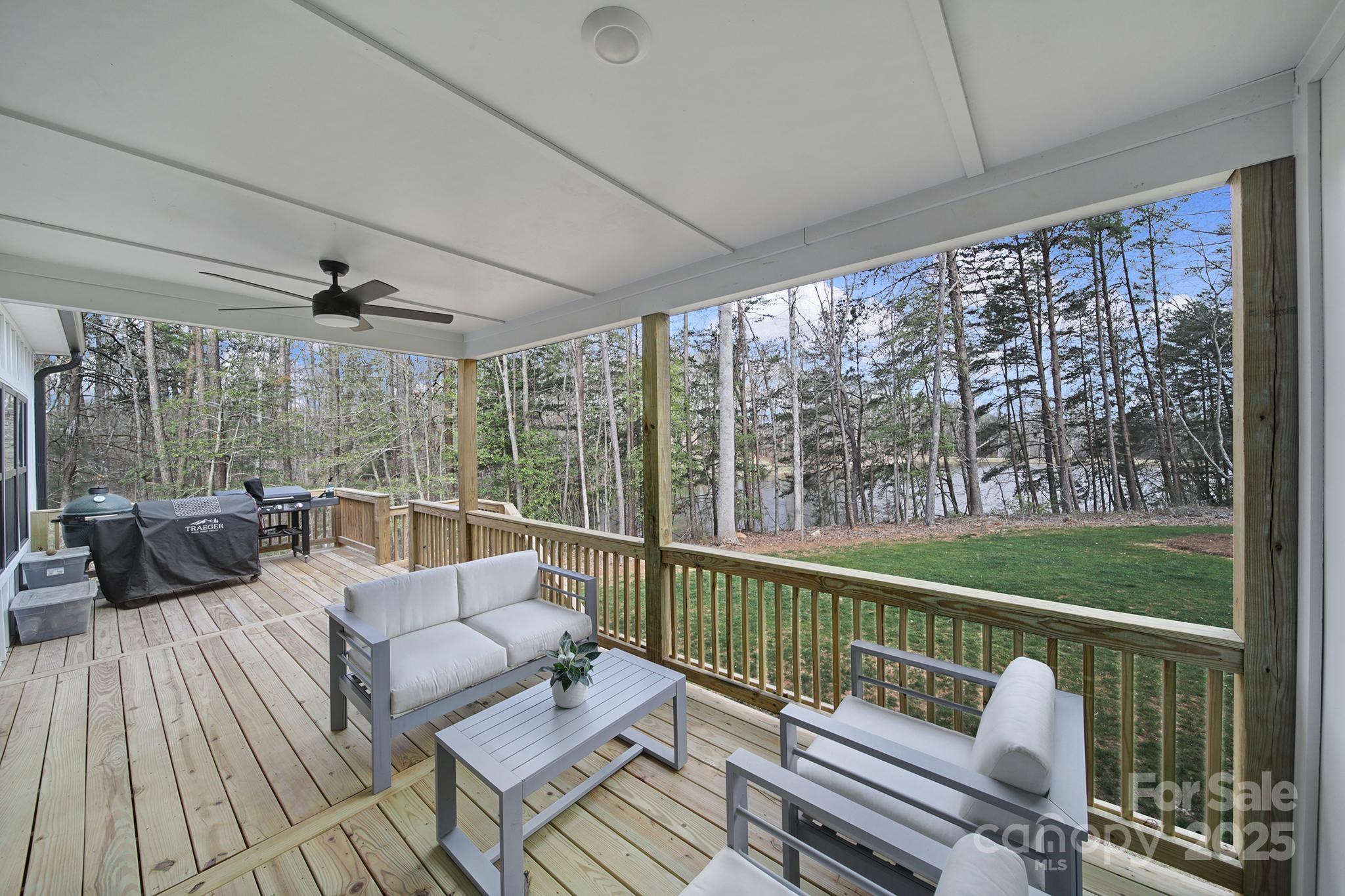 856 Bellegray Road Clover, SC 29710 - Photo 37 of 48 a balcony with furniture and a potted plant