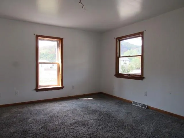 an empty room with a window