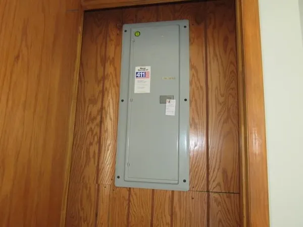 a door with wooden door