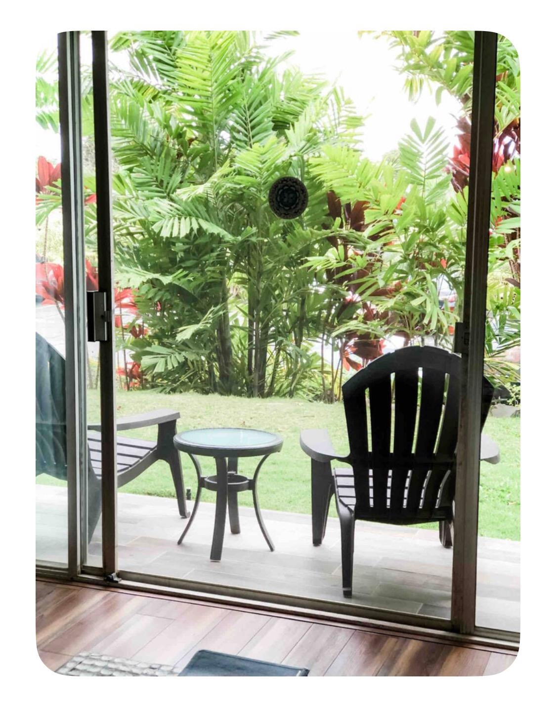 120 Hui Rd F, Unit B5 Lahaina, HI 96761 - Photo 11 of 17 a view of a porch with chairs and backyard