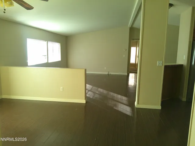 an empty room with a window