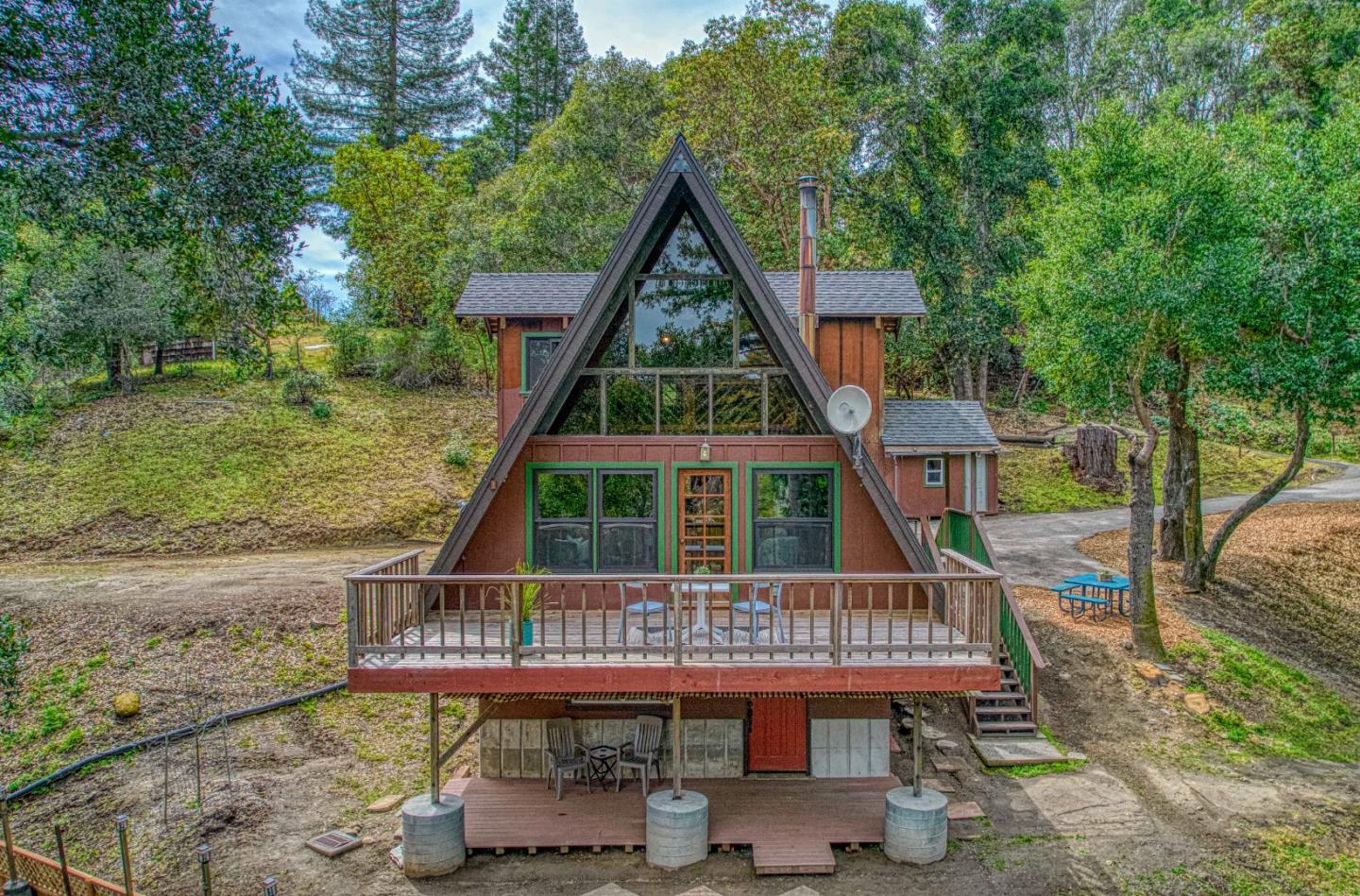 525 Bohnen Road Santa Cruz, CA 95065 - Photo 25 of 29 aerial view of a house with a yard
