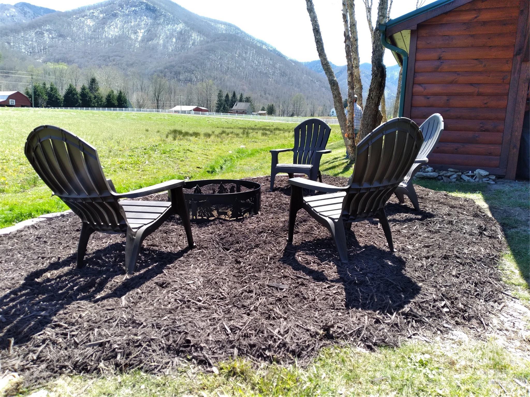 54 Meandering Way Maggie Valley, NC 28751 - Photo 33 of 47 a view of a chairs in a backyard