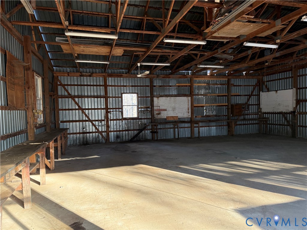 360 Clinton Road Cumberland, VA 23040 - Photo 12 of 33 Garage with metal wall
