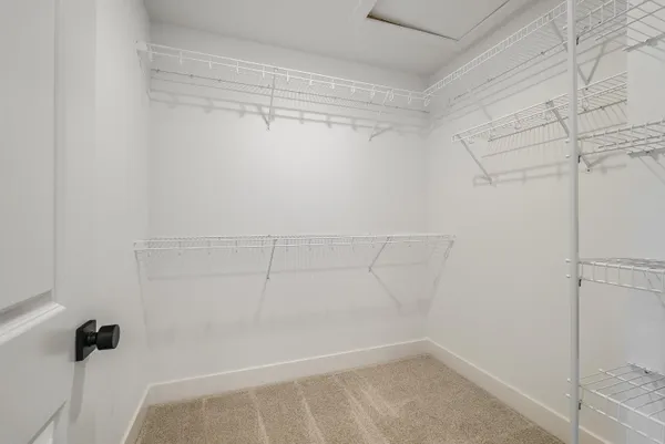 a workspace with a bookshelf