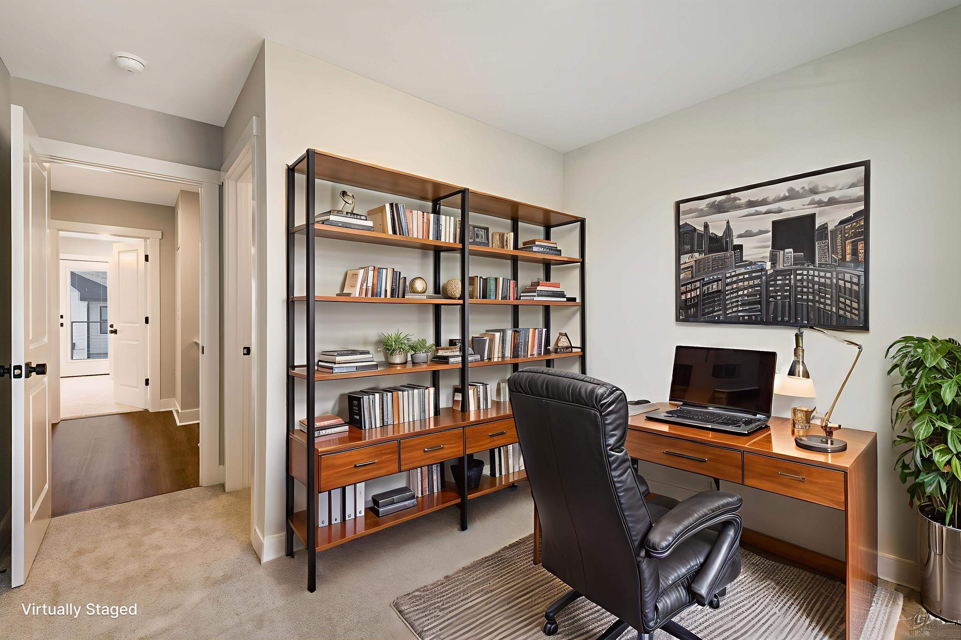 5 Barnyard Circle Bridgewater, VA 22812 - Photo 37 of 75 a workspace with a bookshelf
