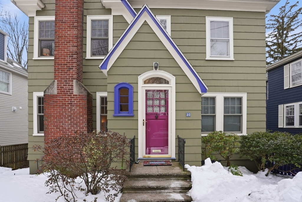 a front view of a house
