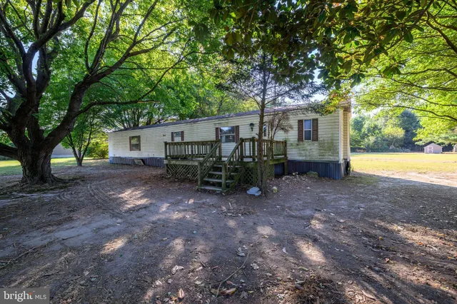 a view of outdoor space with trees all around