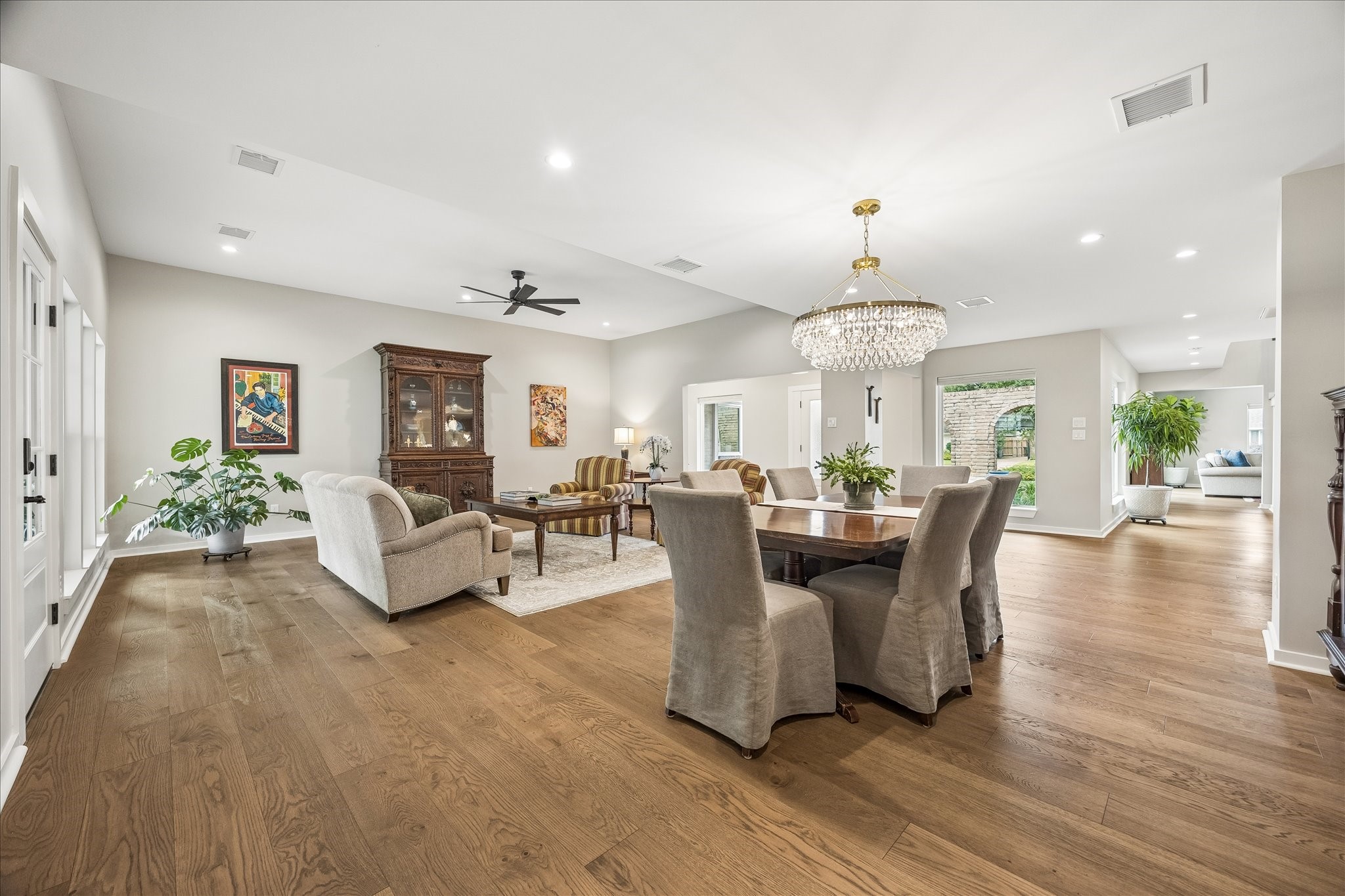 1059 Candlelight Lane Houston, TX 77018 - Photo 10 of 35 a view of a dining room with furniture window and wooden floor
