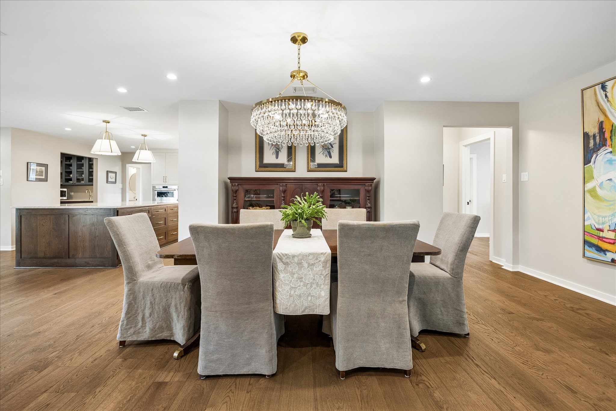 1059 Candlelight Lane Houston, TX 77018 - Photo 11 of 35 a view of a dining room with furniture window and wooden floor