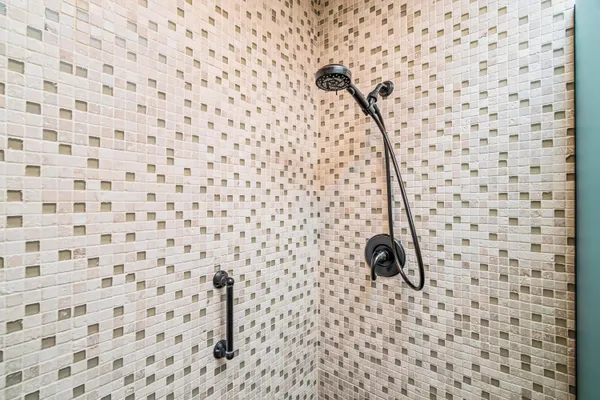 a bathroom with a sink vanity and mirror