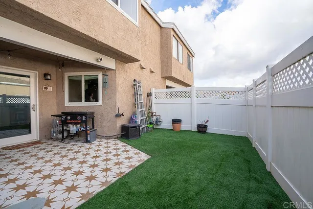a outdoor living space with furniture