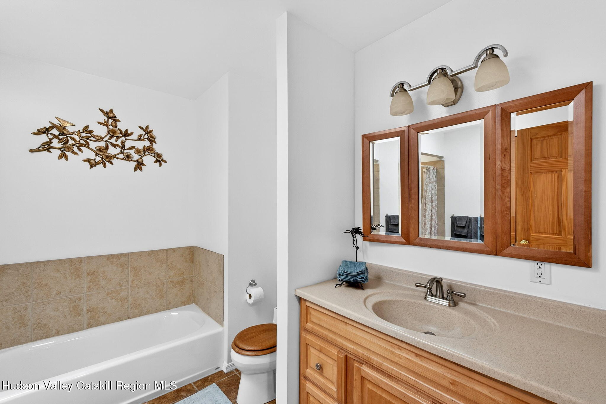 205 Esopus Creek Road Saugerties, NY 12477 - Photo 24 of 56 a bathroom with a tub sink and mirror