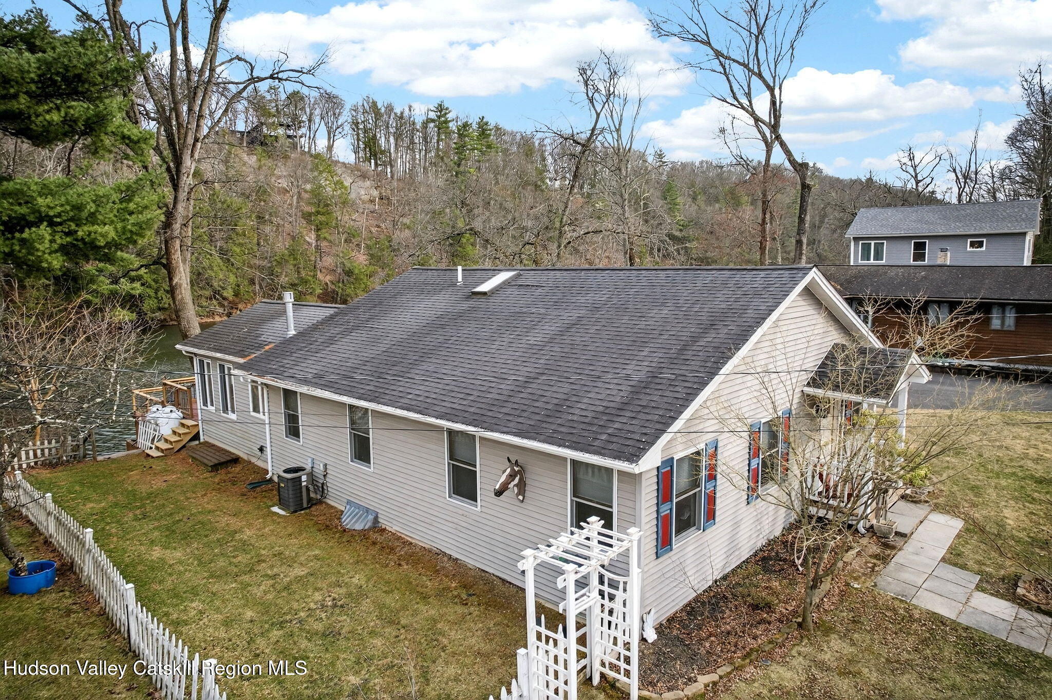 205 Esopus Creek Road Saugerties, NY 12477 - Photo 50 of 56 a aerial view of a house with a yard