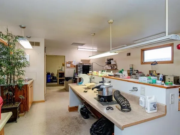 a room with storage and utility