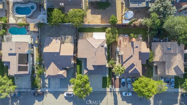 an aerial view of multiple house