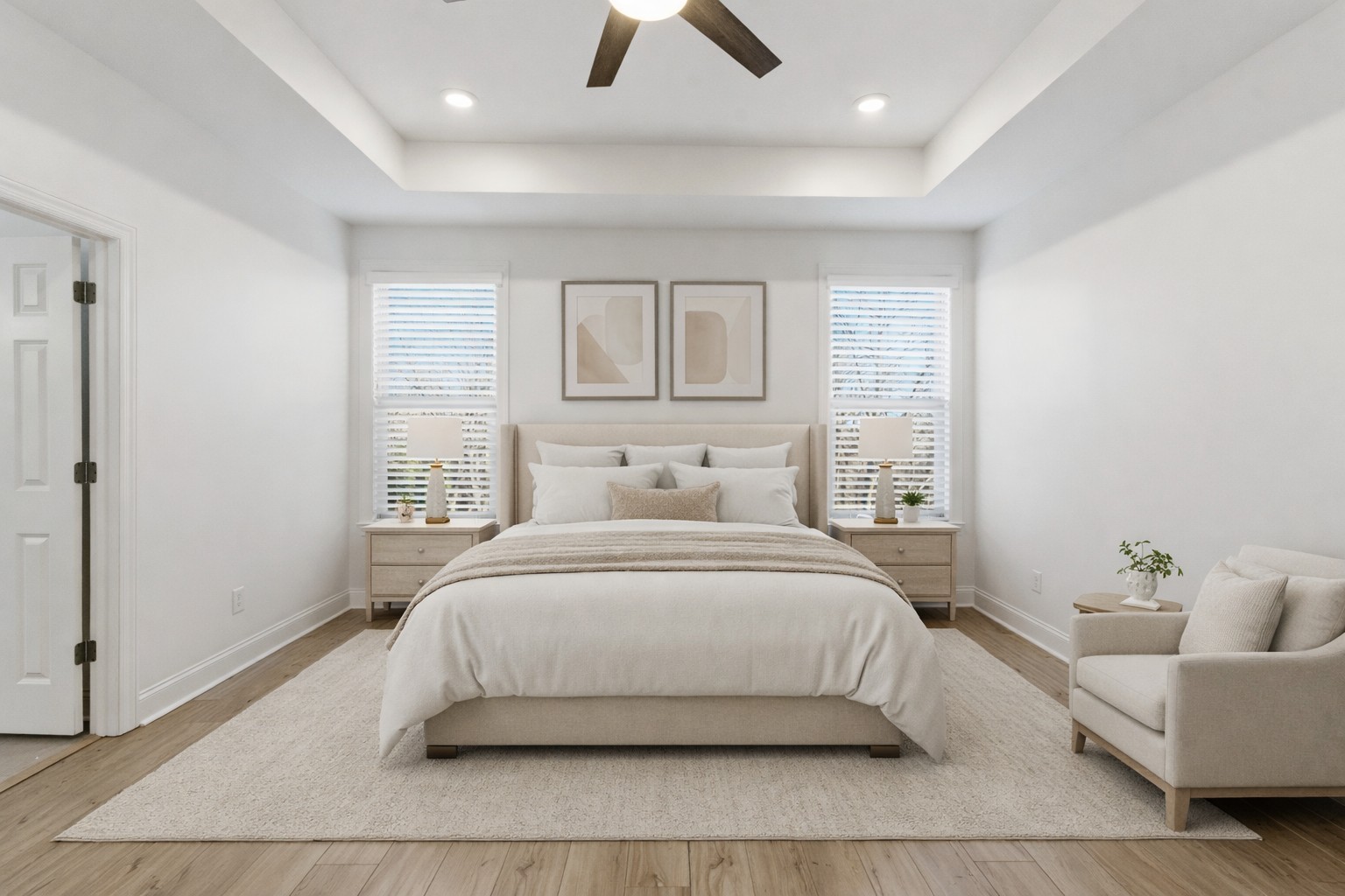 6772 Falls Ridge Lane College Grove, TN 37046 - Photo 6 of 68 a spacious bedroom with a bed and a couch