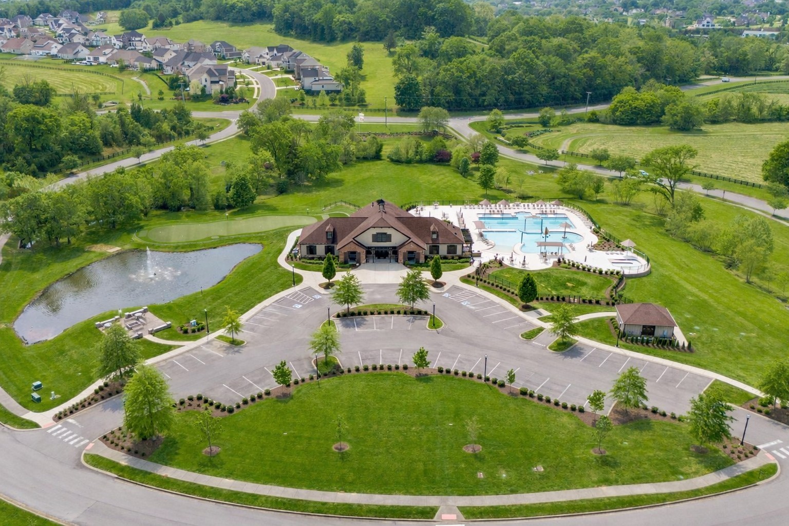 6772 Falls Ridge Lane College Grove, TN 37046 - Photo 66 of 68 an aerial view of a house