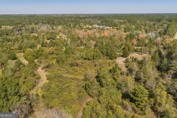 an aerial view of a residential houses