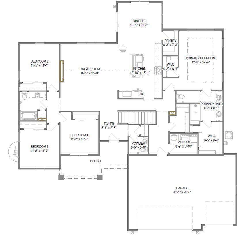638 Hawks Ridge Road Grafton, WI 53024 - Photo 5 of 5 First Floor Plan
