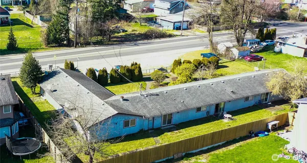 a view of a house with a swimming pool