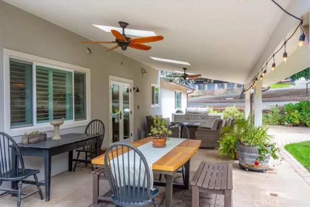 a view of balcony with furniture and outdoor space