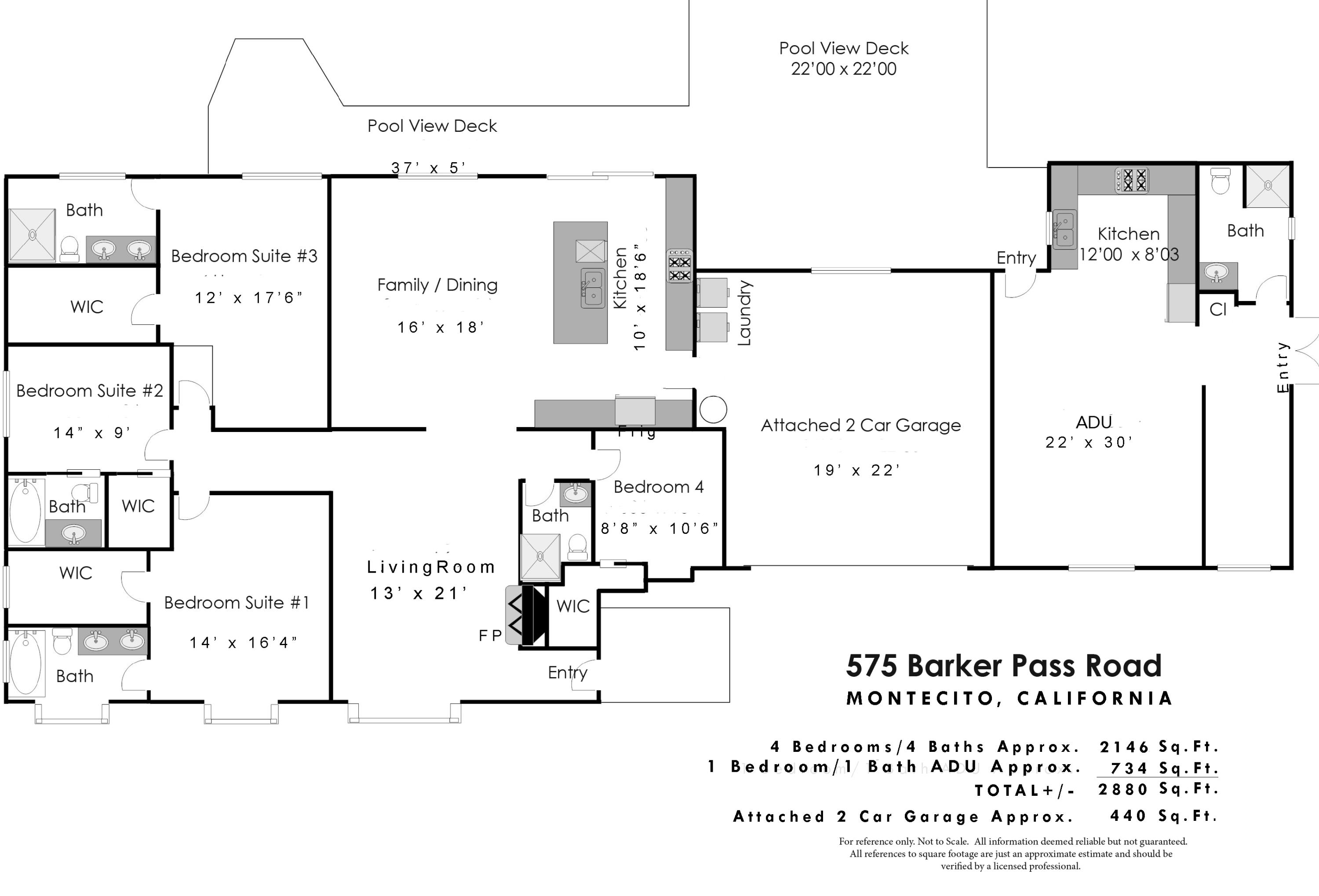 575 Barker Pass Road Santa Barbara, CA 93108 - Photo 22 of 22 Floor plan